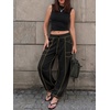 image:imageATHMILE Womens Baggy Barrel Sweatpants Wide Leg Drawstring Lounge Sweat Pants with PocketsBlack