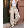 image:imageATHMILE Womens Baggy Barrel Sweatpants Wide Leg Drawstring Lounge Sweat Pants with PocketsLight Khaki