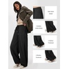 image:imageATHMILE Womens Baggy Wide Leg Pants Y2k Teen Girl Drawstring Track Pants Lounge Sweatpants Women 2026Black