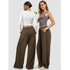 image:imageATHMILE Womens Baggy Wide Leg Pants Y2k Teen Girl Drawstring Track Pants Lounge Sweatpants Women 2026Coffee
