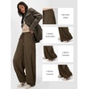 image:imageATHMILE Womens Baggy Wide Leg Pants Y2k Teen Girl Drawstring Track Pants Lounge Sweatpants Women 2026Coffee