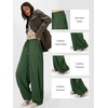 image:imageATHMILE Womens Baggy Wide Leg Pants Y2k Teen Girl Drawstring Track Pants Lounge Sweatpants Women 2026Green