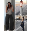 image:imageATHMILE Womens Baggy Wide Leg Pants Y2k Teen Girl Drawstring Track Pants Lounge Sweatpants Women 2026Grey