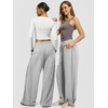 image:imageATHMILE Womens Baggy Wide Leg Pants Y2k Teen Girl Drawstring Track Pants Lounge Sweatpants Women 2026Grey