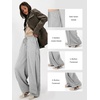image:imageATHMILE Womens Baggy Wide Leg Pants Y2k Teen Girl Drawstring Track Pants Lounge Sweatpants Women 2026Grey