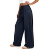 image:imageATHMILE Womens Baggy Wide Leg Pants Y2k Teen Girl Drawstring Track Pants Lounge Sweatpants Women 2026Navy
