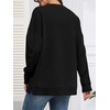 image:imageATHMILE Womens Casual Crew Neck Sweatshirt Loose Soft Long Sleeve Shirts Oversized Pullover Tops Fall OutfitsBlack