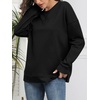 image:imageATHMILE Womens Casual Crew Neck Sweatshirt Loose Soft Long Sleeve Shirts Oversized Pullover Tops Fall OutfitsBlack