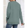 image:imageATHMILE Womens Casual Crew Neck Sweatshirt Loose Soft Long Sleeve Shirts Oversized Pullover Tops Fall OutfitsBlue