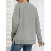 image:imageATHMILE Womens Casual Crew Neck Sweatshirt Loose Soft Long Sleeve Shirts Oversized Pullover Tops Fall OutfitsGrey