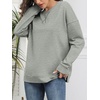 image:imageATHMILE Womens Casual Crew Neck Sweatshirt Loose Soft Long Sleeve Shirts Oversized Pullover Tops Fall OutfitsGrey
