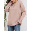 image:imageATHMILE Womens Casual Crew Neck Sweatshirt Loose Soft Long Sleeve Shirts Oversized Pullover Tops Fall OutfitsPink