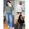 image:imageATHMILE Womens Casual Crew Neck Sweatshirt Loose Soft Long Sleeve Shirts Oversized Pullover Tops Fall OutfitsWhite