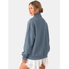 image:imageATHMILE Womens Fleece Sweatshirts with Pockets Oversized Mock Neck Sweatshirt Turtleneck Pullover Fall Fashion Outfits 2026Gray Blue