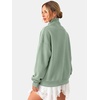 image:imageATHMILE Womens Fleece Sweatshirts with Pockets Oversized Mock Neck Sweatshirt Turtleneck Pullover Fall Fashion Outfits 2026Gray Green