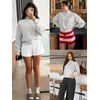 image:imageATHMILE Womens Mock Neck Cropped Sweatshirts High Neck Turtle Neck Tops  Cotton Loose Fit Oversized Pullover Fall Winter Teen Girls Trendy OutfitsGrey