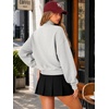 image:imageATHMILE Womens Mock Neck Cropped Sweatshirts High Neck Turtle Neck Tops  Cotton Loose Fit Oversized Pullover Fall Winter Teen Girls Trendy OutfitsGrey