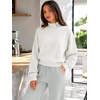 image:imageATHMILE Womens Mock Neck Cropped Sweatshirts High Neck Turtle Neck Tops  Cotton Loose Fit Oversized Pullover Fall Winter Teen Girls Trendy OutfitsWhite
