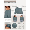 image:imageATHMILE Womens Off the Shoulder Sweatshirt Fleece Long Sleeve Crop Top  Oversized Fall OutfitsTrendy Streetwear PulloverCozy Fleece Sexy Y2K HoodiesTeen Girl FashionGray Blue
