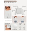 image:imageATHMILE Womens Off the Shoulder Sweatshirt Fleece Long Sleeve Crop Top  Oversized Fall OutfitsTrendy Streetwear PulloverCozy Fleece Sexy Y2K HoodiesTeen Girl FashionGray