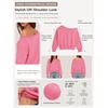 image:imageATHMILE Womens Off the Shoulder Sweatshirt Fleece Long Sleeve Crop Top  Oversized Fall OutfitsTrendy Streetwear PulloverCozy Fleece Sexy Y2K HoodiesTeen Girl FashionPink