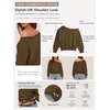 image:imageATHMILE Womens Off the Shoulder Sweatshirt Long Sleeve Crop Top  Casual Fall OutfitsTrendy Streetwear Pullover Comfy Sexy Y2K HoodiesCute Teen Girl FashionCoffee