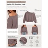 image:imageATHMILE Womens Off the Shoulder Sweatshirt Long Sleeve Crop Top  Casual Fall OutfitsTrendy Streetwear Pullover Comfy Sexy Y2K HoodiesCute Teen Girl FashionNutmeg
