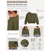 image:imageATHMILE Womens Off the Shoulder Sweatshirt Long Sleeve Crop Top  Casual Fall OutfitsTrendy Streetwear Pullover Comfy Sexy Y2K HoodiesCute Teen Girl FashionArmy Green