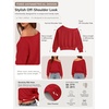 image:imageATHMILE Womens Off the Shoulder Sweatshirt Long Sleeve Crop Top  Casual Fall OutfitsTrendy Streetwear Pullover Comfy Sexy Y2K HoodiesCute Teen Girl FashionRed