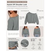 image:imageATHMILE Womens Off the Shoulder Sweatshirt Long Sleeve Crop Top  Casual Fall OutfitsTrendy Streetwear Pullover Comfy Sexy Y2K HoodiesCute Teen Girl FashionGray Blue