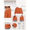 image:imageATHMILE Womens Off the Shoulder Sweatshirt Long Sleeve Crop Top  Casual Fall OutfitsTrendy Streetwear Pullover Comfy Sexy Y2K HoodiesCute Teen Girl FashionOrange
