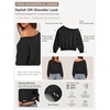 image:imageATHMILE Womens Off the Shoulder Sweatshirt Long Sleeve Crop Top  Casual Fall OutfitsTrendy Streetwear Pullover Comfy Sexy Y2K HoodiesCute Teen Girl FashionBlack