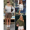 image:imageATHMILE Womens Off the Shoulder Sweatshirt Long Sleeve Crop Top  Casual Fall OutfitsTrendy Streetwear Pullover Comfy Sexy Y2K HoodiesCute Teen Girl FashionGray Blue