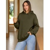 image:imageATHMILE Womens Oversized Hoodies Fleece Sweatshirts with Pocket  Drop Shoulder Fall ClothesTrendy Streetwear PulloverComfort Workout Winter OutfitsArmy Green