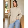 image:imageATHMILE Womens Oversized Hoodies Fleece Sweatshirts with Pocket  Drop Shoulder Fall ClothesTrendy Streetwear PulloverComfort Workout Winter OutfitsBeige