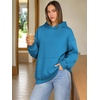 image:imageATHMILE Womens Oversized Hoodies Fleece Sweatshirts with Pocket  Drop Shoulder Fall ClothesTrendy Streetwear PulloverComfort Workout Winter OutfitsBlue