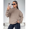 image:imageATHMILE Womens Oversized Hoodies Fleece Sweatshirts with Pocket  Drop Shoulder Fall ClothesTrendy Streetwear PulloverComfort Workout Winter OutfitsCoffee Grey