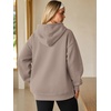 image:imageATHMILE Womens Oversized Hoodies Fleece Sweatshirts with Pocket  Drop Shoulder Fall ClothesTrendy Streetwear PulloverComfort Workout Winter OutfitsCoffee Grey