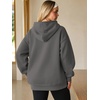 image:imageATHMILE Womens Oversized Hoodies Fleece Sweatshirts with Pocket  Drop Shoulder Fall ClothesTrendy Streetwear PulloverComfort Workout Winter OutfitsDark Grey