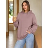 image:imageATHMILE Womens Oversized Hoodies Fleece Sweatshirts with Pocket  Drop Shoulder Fall ClothesTrendy Streetwear PulloverComfort Workout Winter OutfitsDark Pink