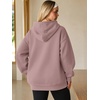 image:imageATHMILE Womens Oversized Hoodies Fleece Sweatshirts with Pocket  Drop Shoulder Fall ClothesTrendy Streetwear PulloverComfort Workout Winter OutfitsDark Pink