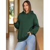 image:imageATHMILE Womens Oversized Hoodies Fleece Sweatshirts with Pocket  Drop Shoulder Fall ClothesTrendy Streetwear PulloverComfort Workout Winter OutfitsDark Green