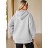 image:imageATHMILE Womens Oversized Hoodies Fleece Sweatshirts with Pocket  Drop Shoulder Fall ClothesTrendy Streetwear PulloverComfort Workout Winter OutfitsGrey