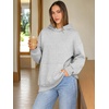 image:imageATHMILE Womens Oversized Hoodies Fleece Sweatshirts with Pocket  Drop Shoulder Fall ClothesTrendy Streetwear PulloverComfort Workout Winter OutfitsGrey