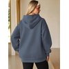 image:imageATHMILE Womens Oversized Hoodies Fleece Sweatshirts with Pocket  Drop Shoulder Fall ClothesTrendy Streetwear PulloverComfort Workout Winter OutfitsGrey Blue