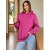 image:imageATHMILE Womens Oversized Hoodies Fleece Sweatshirts with Pocket  Drop Shoulder Fall ClothesTrendy Streetwear PulloverComfort Workout Winter OutfitsHot Pink