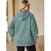 image:imageATHMILE Womens Oversized Hoodies Fleece Sweatshirts with Pocket  Drop Shoulder Fall ClothesTrendy Streetwear PulloverComfort Workout Winter OutfitsLake Green