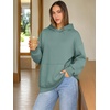 image:imageATHMILE Womens Oversized Hoodies Fleece Sweatshirts with Pocket  Drop Shoulder Fall ClothesTrendy Streetwear PulloverComfort Workout Winter OutfitsLake Green