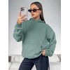 image:imageATHMILE Womens Oversized Hoodies Fleece Sweatshirts with Pocket  Drop Shoulder Fall ClothesTrendy Streetwear PulloverComfort Workout Winter OutfitsLake Green