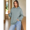 image:imageATHMILE Womens Oversized Hoodies Fleece Sweatshirts with Pocket  Drop Shoulder Fall ClothesTrendy Streetwear PulloverComfort Workout Winter OutfitsLight Green